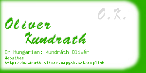 oliver kundrath business card