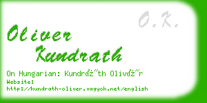 oliver kundrath business card